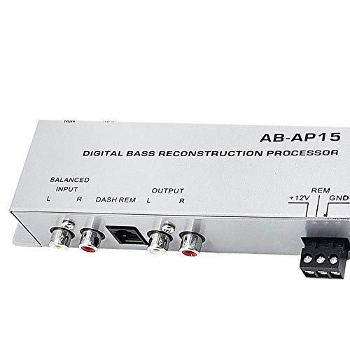 Audiobank 1/2 Din Car Audio Digital Bass Processor, Sound Restoration & Crossover for Car Subwoofer with Bass Knob/Input Level: 15V RMS & Output Level: 13.5V Peak Audiobank 1/2 Din Car Audio Digital Bass Processor, Sound Restoration & Crossover for Car Subwoofer with Bass Knob/Input Level: 15V RMS & Output Level: 13.5V Peak
